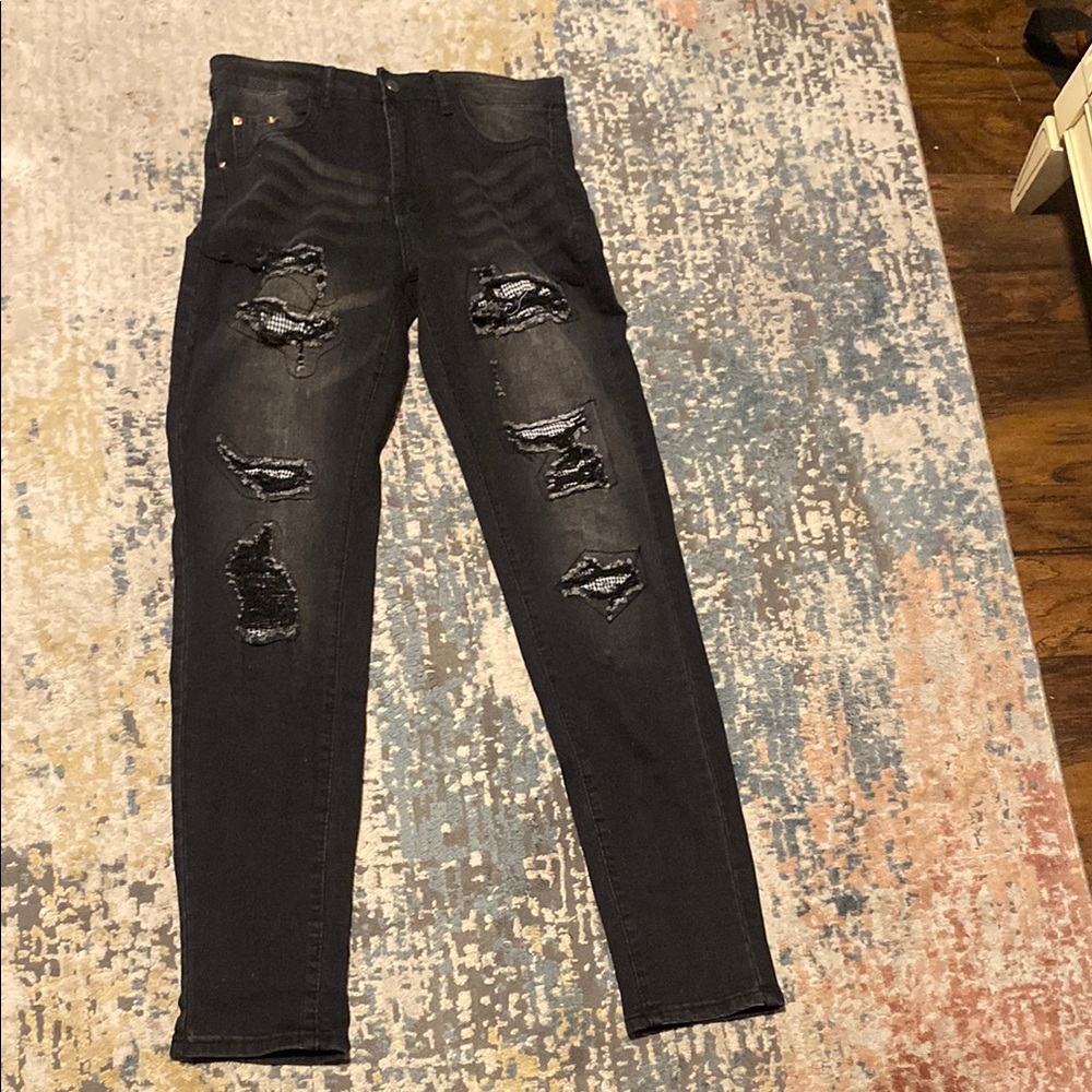 Purple jeans